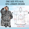 thumbnail image 4 of Oversized Wearable Blanket Hoodie,Black Tie Dye Pattern Sherpa Blanket Hoodie with Super Pockets,Super Warm Fuzzy Pullover for Women & Men, 4 of 6