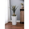 thumbnail image 4 of Luxenhome Stone Plant Pots, Large Planters for Indoor Outdoor Plants, 18.5" Tall Planter for Front Porch, Flower Pots, Planting Pot Used in Patio, Living Room, Macetas para Plantas Interior Elegantes, 4 of 16