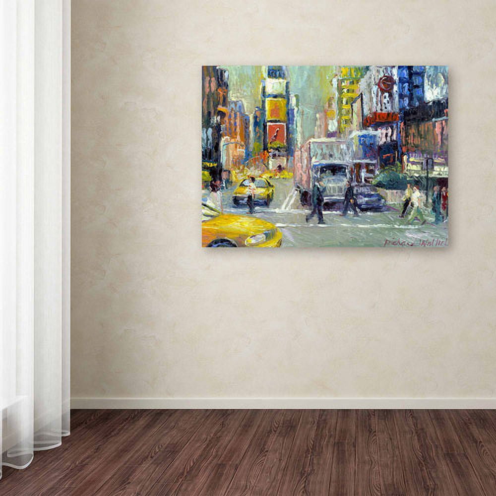 Trademark Fine Art "Times Square" Canvas Art by Richard Wallich