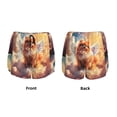 thumbnail image 3 of Gukieu Cute Cloud Pomeranian Print Women's Sports Shorts with Drawstring Elastic Waistband for Running, Yoga, Fitness-Large, 3 of 7