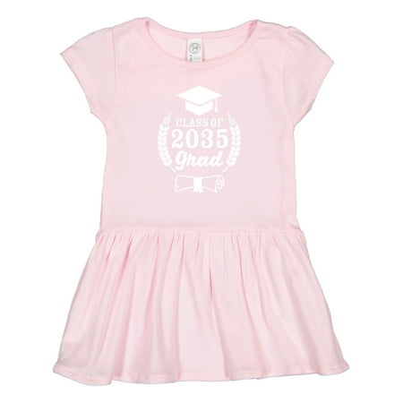 

Inktastic Class of 2035 Grad with Diploma and Graduation Cap Gift Toddler Girl Dress