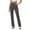 Dark Gray, variant on PWPSG Women's High Waist Crossover Slim Fit Flare Athletic Pants, High Stretch Yoga Trousers for Workout, Fitness & Active Lifestyle Gray M