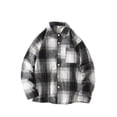 thumbnail image 1 of TIMIFIS Chemise en Coton à Carreaux pour Hommes Mode Automne Manches Longues Veste Boutonnée Décontractée Col Rabattu, 1 of 3
