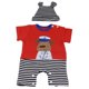 thumbnail image 2 of Conjunto De 2 Piezas Caw Pattern Short Sleeve Rompers Hat Clothes Para 22 '' - 23 '' Doll Look Completo Yotijar Traje del sombrero de los mamelucos de la muñeca, 2 of 6