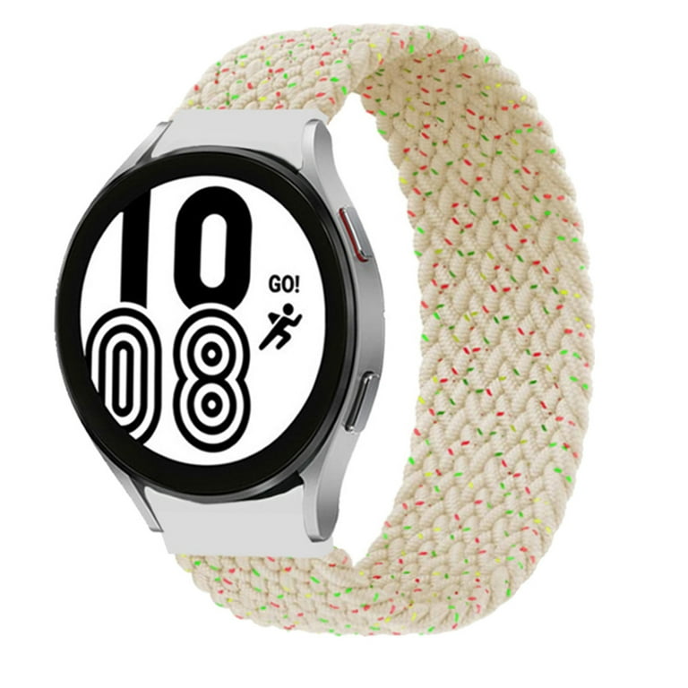 Stretchy Braided Solo Loop Band Compatible for Samsung Galaxy watch 3 45mm Galaxy Watch 46mm Band 22mm Elastic Sport Watch Strap Woven Band for Huawei