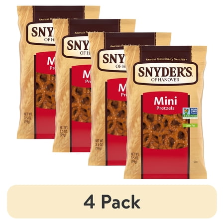 (4 pack) Snyder's of Hanover Mini Pretzels, 3.5 oz
