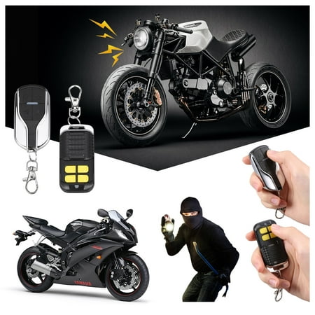 12V Car Security Alarm System Remote Control, Anti-theft Vibration Reminding, Lock / Unlock / Searching / Mute Functions, Waterproof, for Motorcycle Bike Scooter Vehicle Home