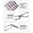 thumbnail image 3 of Gafas de lectura JOLISU, paquete de 5 unidades, con bloqueo de luz azul, 1,75, 3 of 6