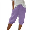 thumbnail image 1 of Tranfacy Shorts pour Femmes, Shorts Décontractés pour Femmes, Shorts Unis pour Femmes, Capris Décontractés, 1 of 7