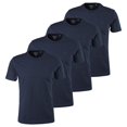 thumbnail image 1 of s.Oliver Camiseta para hombre, pack de 4 - Básica, cuello redondo, algodón, lisa Azul oscuro L (Large), 1 of 5