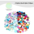 thumbnail image 2 of 1020 Pcs Flat Round Sequin Paillettes 2 Styles 2cm(0.79'') PVC Colorful Large Shiny Loose Sequins Spangles with Hole for DIY Knitting Sewing Embellishment Embroidery Crafts, 2 of 6