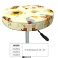 thumbnail image 4 of Balery Watercolor Bee Honey Honeycomb Bee Velvet Round Bar Chair Cushion Cover Adjustable, Protects From Scratches And Stains, Soft & Washable Ideal For Wooden And Metal Stools - 14 Inch, 4 of 7