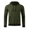 thumbnail image 1 of Chemises pour Hommes, Chandail à Manches Longues Décontracté Uni à Col Rond, Confortable, Chandails à Capuchon, Cadeaux pour Hommes, G, 1 of 2