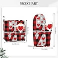 thumbnail image 4 of Kll Buffalo Plaid Love And Gnome Oven Gloves And Pot Holders Grill Gloves - Oven Gloves And Pot Holders, Non-Slip Cooking Gloves With Recycled Pads, 4 of 9