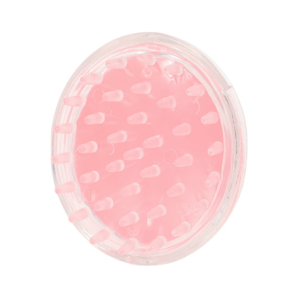 Cepillo de champú para cabello con mango único 1 Pc para masaje en la cabeza 3.46"x3.03"x2.76" Rosa Claro