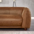 thumbnail image 6 of Maylo Mid Century Leather Standard Couch, Brown, 6 of 7