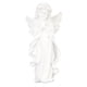 thumbnail image 1 of Estatua de ángel bebé, color blanco, 10,8 pulgadas de alto, tallada a mano, detalles ricos, figura de querubín de resina duradera para jardín, familia y oficina, 1 of 5