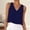 Navy, variant on Pxiakgy Crop Tank Tops for Women Women's Round Neck Solid Color Loose Cotton And Linen Knitted Vest Going Out Tops Workout Camis Shirts Black L