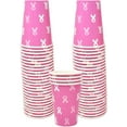 thumbnail image 2 of Gift Boutique 50 Pack Breast Cancer Awareness Pink Ribbon Paper Cups, 9 oz Disposable Party Cups for Fundraisers, Walks & Events, 2 of 6
