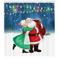 thumbnail image 2 of Mrs. Claus and Santa Christmas Kiss Digital Printed Fabric Shower Curtain Set, 2 of 2