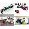thumbnail image 2 of 50 PCS Reusable Fastening Cable Ties, Microfiber Cloth 6-Inch Hook and Loop Cord Ties, Black-C-Multicolored, 2 of 6