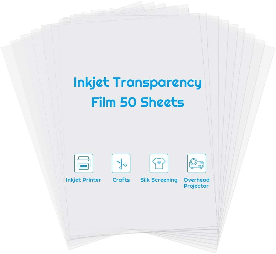 40 Sheets Ohp Clear Printable Transparency Film 8.5 x 11 Inches for Overhead Projectors for Laser Printers