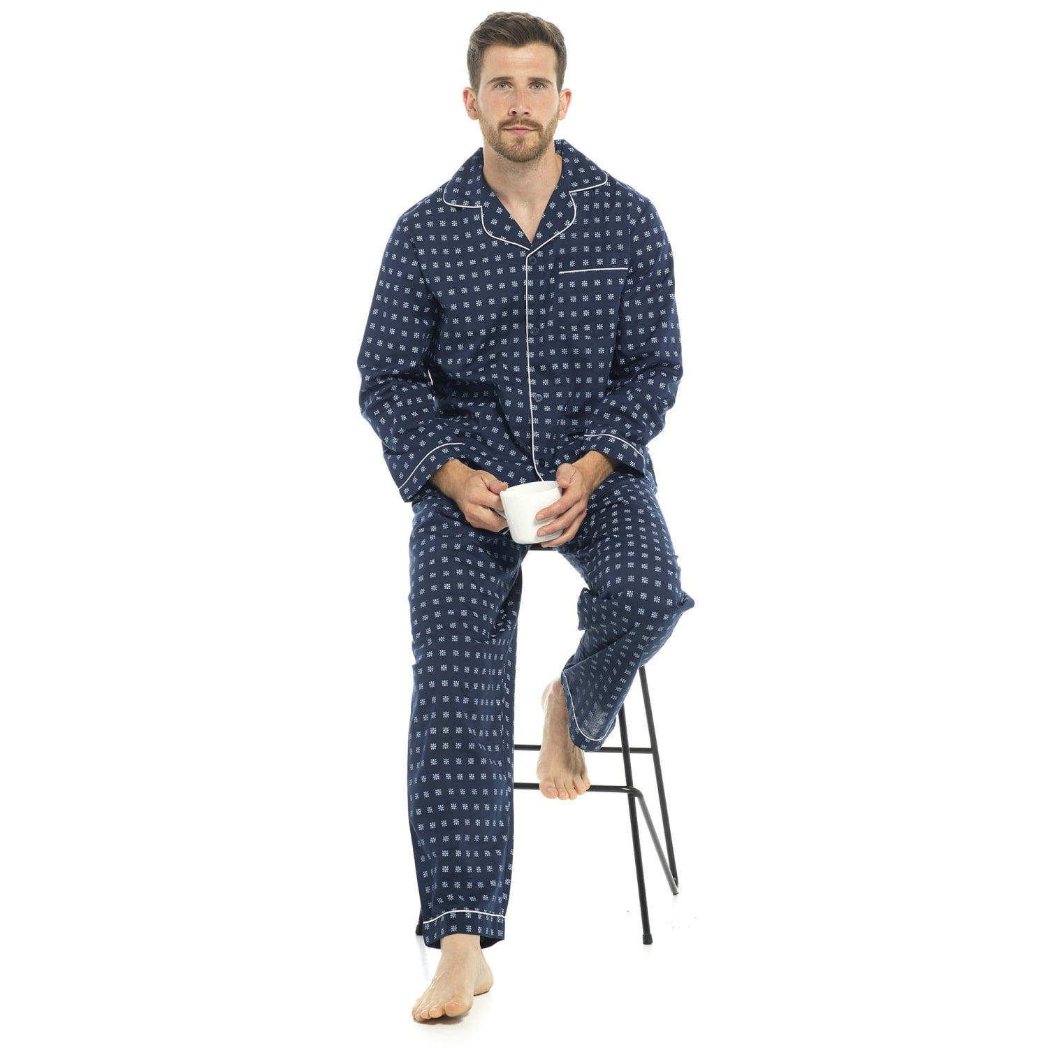 Walter Grange Men s Traditional Printed Pyjama Set