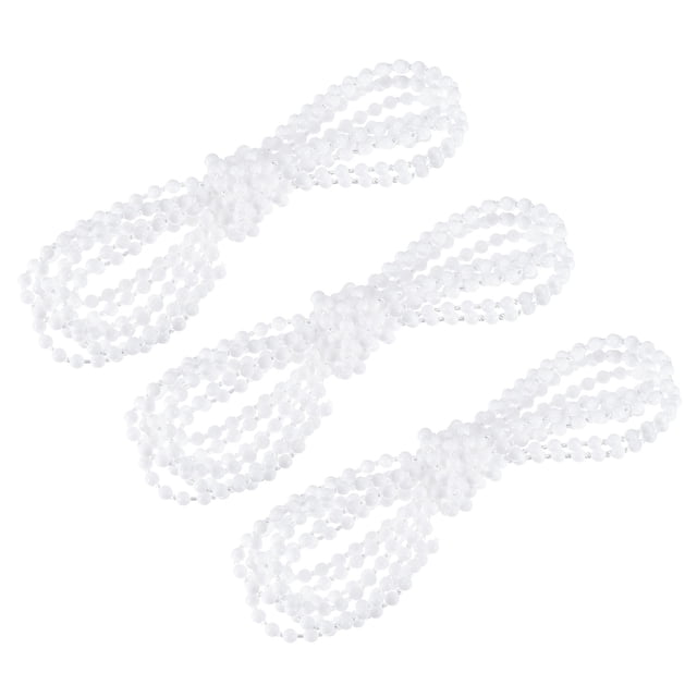 Unique Bargains Chaîne à Billes pour Stores de 2,62 Yards 3 Pcs Stores à Rouleau pour Pièces de Réparation de Fenêtre, Blanc