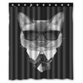 thumbnail image 1 of Cortina De Ducha ABPHQTO Retrato De Gato Siamés Poliéster Impermeable 150x180 cm, 1 of 1