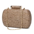 thumbnail image 1 of Bolso Mano Paja para Mujer Con Correa Cadena Bolso Diario Verano para Mujer (gris), 1 of 9