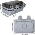 thumbnail image 2 of Enchufe exterior impermeable IP66, enchufe externo, enchufe de pared exterior resistente a la intemperie y al polvo para cocina, baño, garaje, piscina y jardín, 2 of 5