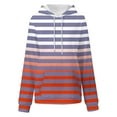 thumbnail image 4 of ameIAEA Womens Long Sleeve Hooded Sweatshirts Color Block Drawstring Fall Pullover Tops with Pockets, 4 of 5
