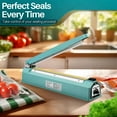 thumbnail image 3 of 16" Inch (400mm) Impulse Sealer 500W - Manual Plastic Bag Heat Seal Machine Poly Sealing Closer Kit Adjustable Time Portable with Free Replacement Element Grip and Teflon, 3 of 9