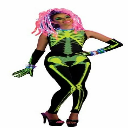 Rubie's Costume Haunted Rave Light Activated Alien Rave Girl Costume, Black, Small