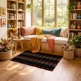 thumbnail image 2 of ODIKA 3'x5' Ultra-Soft Throw Mat, Buffalo Plaid Checkered With Bold Tartan Farmhouse Grid Design None Washable, Bare feet friendly, Easy Care Indoor rug for Bedside, Vanity, 2 of 7