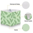 thumbnail image 3 of Open Home Storage Bins Durable Foldable Fabric Organizers for Clothes Toys Books 15.75x10.63x6.96 in Green Fern Leaves Pattern, 3 of 7