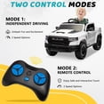 thumbnail image 4 of 12V Ride on Cars with Remote Control, Licensed RAM 1500 Kids Ride on Toys for Toddlers Boys Girls Ages 3-6, Kids Electric Cars with Bluetooth, Music, Back Storage, LED Light, White, 4 of 11