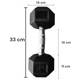 thumbnail image 3 of Infinité Mancuerna Hexagonal de 9 kg IF-LEHK9, 3 of 6