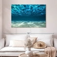thumbnail image 2 of Elephant Stock Underwater Sunlight Wall Art - Horizontal Canvas Wall Art - Living Room Wall Decor - Nautical Canvas - Teal And Blue Decor - 48" x 32", 2 of 8