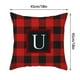 thumbnail image 3 of RKSTN christmas pillow covers Twenty Six Letters Christmas Pillowcase Peach Skin Print Cushion Cover Plaid Cushion Pillowcase, 3 of 3