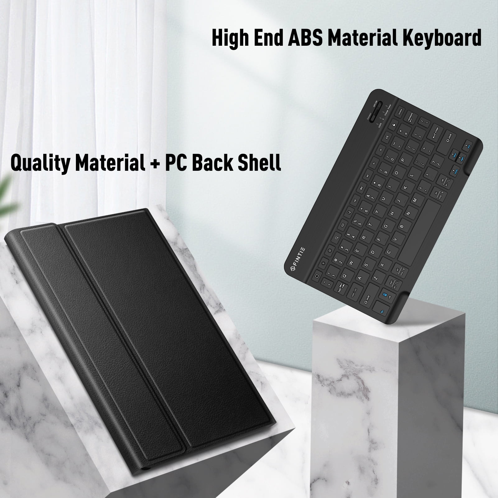 Fintie Keyboard Case for Samsung Galaxy Tab A11 Plus 11" 2025 / Tab A9 Plus 11" 2023, Slim Lightweight Stand Cover with Magnetically Detachable Wireless Bluetooth Keyboard, Black