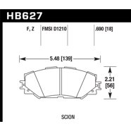 Hawk 09-10 Nissan Maxima / 08-10 Rogue / 07-09 Sentra SE-R / 10  Sentra SE-R M/T HPS Street Front Br
