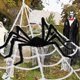 thumbnail image 2 of Juguete de araña negra para decoración de Halloween, araña gigante de felpa negra, accesorio de Casa Encantada para interiores y exteriores, decoración gigante para fiestas, 2 of 4