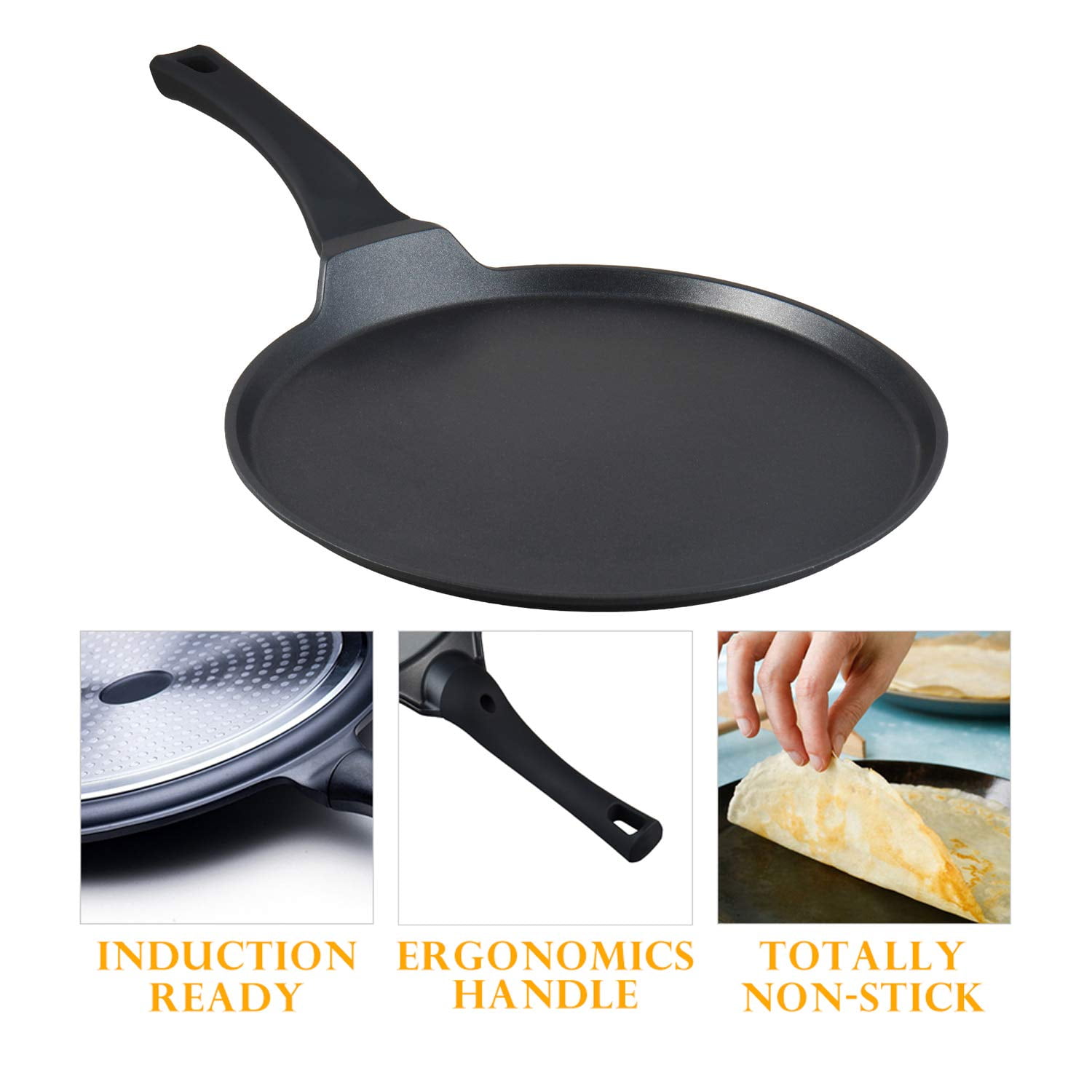 Dosa Pan 275mm, 2.4 mm Thickness,Dosa Pan Cookware,Non Stick Dosa Tawa,  Dosa Pan Indian, Dosa Pan Non Stick,Round Griddle, Flat Tava  Griddle,Nonstick