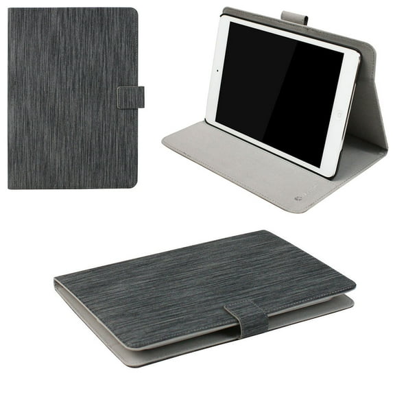 JAVOedge Classic Stripe Folio Case for the Apple iPad Mini 3 (Grey)