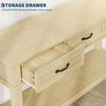 thumbnail image 4 of IDEALHOUSE Light Oak Console Table, 3 Drawers, Entryway Table, Living Room Storage Table, Open Bottom Shelves, Hidden Screws, Modern Sofa Table, Stable MDF Frame, Easy Assembly, Waterproof, 4 of 8