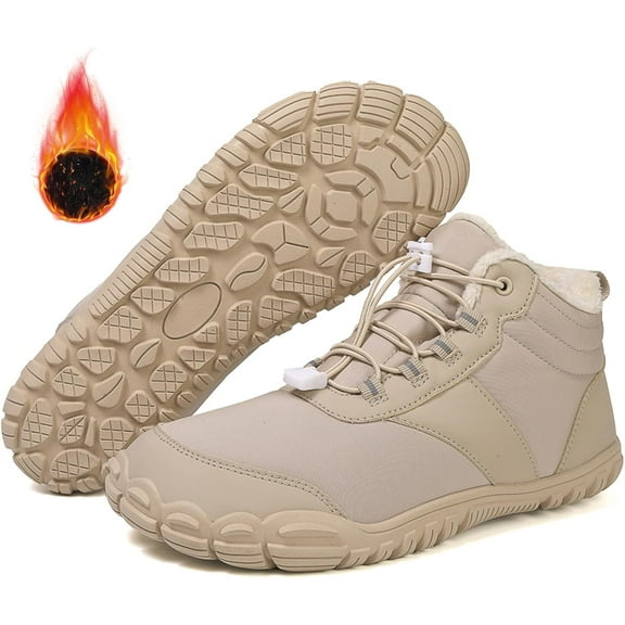 Waterproof Winter Hiking Boots Barefoot Shoes Thermal Fleece, For Men/Women, Trail Running Non-Slip