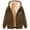 Brown, variant on Womens Jacket Heavyweight Jackets for Cozy Winter Hooded Open Front Cardigan Outerwear Womens Coats Black L