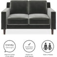 thumbnail image 6 of DHP DE65316 Bexley Loveseat 2 Seater Velvet Sofa, Grey, 6 of 13