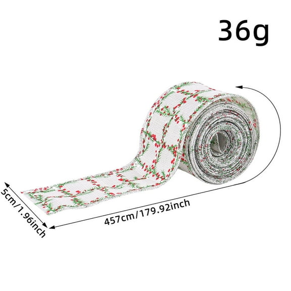 Large Christmas Colorful Ribbons DIY Wreath Handmade Plaid Ribbons Gift Wrapping Elegant Merry Christmas Decoration